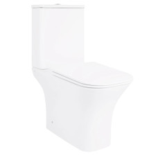 Напольный унитаз Qtap Presto Quadro Rimless с сиденьем Slim Duroplast/ Soft-close/ Quick Release QT24221215AW