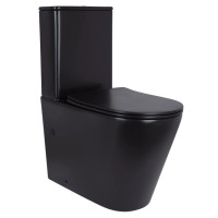 Унитаз напольный Qtap Scorpio Ultra Quiet с сиденьем Slim Duroplast/ Soft-close/ Quick Release QT14226088AMB