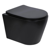 Унітаз підвісний Qtap Scorpio Ultra Quiet, з сидінням Slim Duroplast/ Soft-close/ Quick Release QT14332380AMB