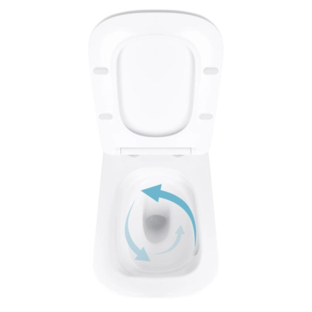Унитаз подвесной Qtap Tern Ultra Quiet, с сиденьем Slim Duroplast/Soft-close/Quick Release QT17332303AW