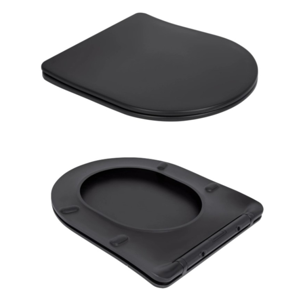 Унитаз подвесной Qtap Robin New Ultra Quiet, с сиденьем Slim Duroplast/Soft-close/Quick Release QT13332381АSMB