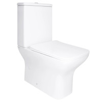 Унітаз підлоговий Qtap Aries Rimless з сидінням Slim Duroplast/ Soft-close/ Quick Release QT03228302W