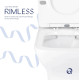 Унитаз напольный Qtap Aries Rimless с сиденьем Slim Duroplast/ Soft-close/ Quick Release QT03228302W
