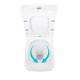 Унитаз напольный Qtap Aries Rimless с сиденьем Slim Duroplast/ Soft-close/ Quick Release QT03228302W