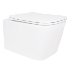Унитаз подвесной Qtap Crow Ultra Quiet White, с сиденьем Slim Duroplast/Soft-close/Quick Release QT05335172W