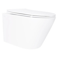 Унітаз підвісний Qtap Swan Ultra Quiet White, з сидінням Slim Duroplast/ Soft-close/ Quick Release QT16335180W