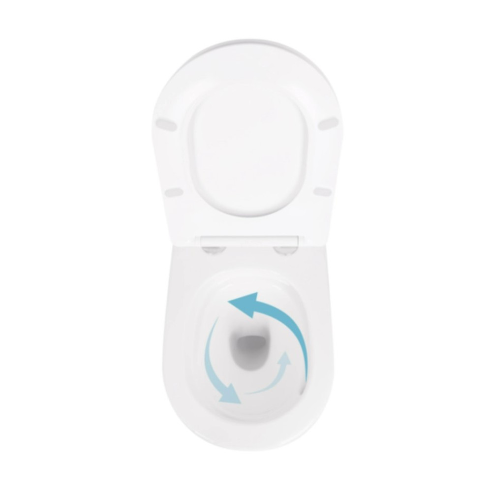 Унитаз подвесной Qtap Scorpio Ultra Quiet, с сиденьем Slim Duroplast/Soft-close/Quick relase QT14332380ASW
