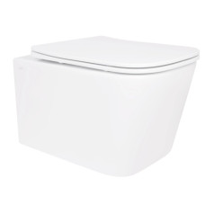 Унитаз подвесной Qtap Crow Rimless, с сиденьем Slim Duroplast/ Soft-close/ Quick Release QT05335171RW