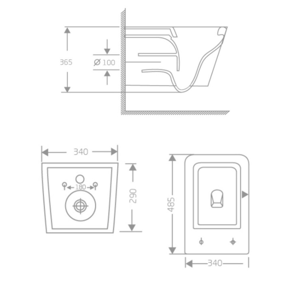 Унитаз подвесной Qtap Crow Rimless, с сиденьем Slim Duroplast/ Soft-close/ Quick Release QT05335171RW