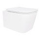 Унитаз подвесной Qtap Crow Rimless, с сиденьем Slim Duroplast/ Soft-close/ Quick Release QT05335171RW