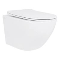 Унітаз підвісний Qtap Jay Rimless, з сидінням Slim Duroplast/ Soft-close/ Quick Relase QT07335177RW