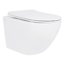 Унітаз підвісний Qtap Jay Rimless, з сидінням Slim Duroplast/ Soft-close/ Quick Relase QT07335177RW