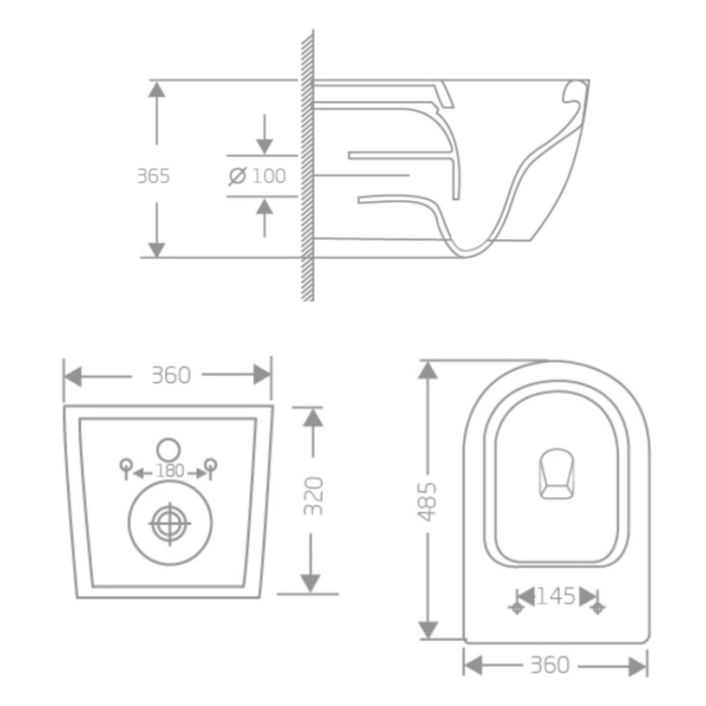 Унітаз підвісний Qtap Jay Rimless, з сидінням Slim Duroplast/ Soft-close/ Quick Relase QT07335177RW