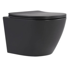 Унитаз подвесной Qtap Robin Ultra Quiet, с сиденьем Slim Duroplast/Soft-close/Quick relase QT13332381АSAN