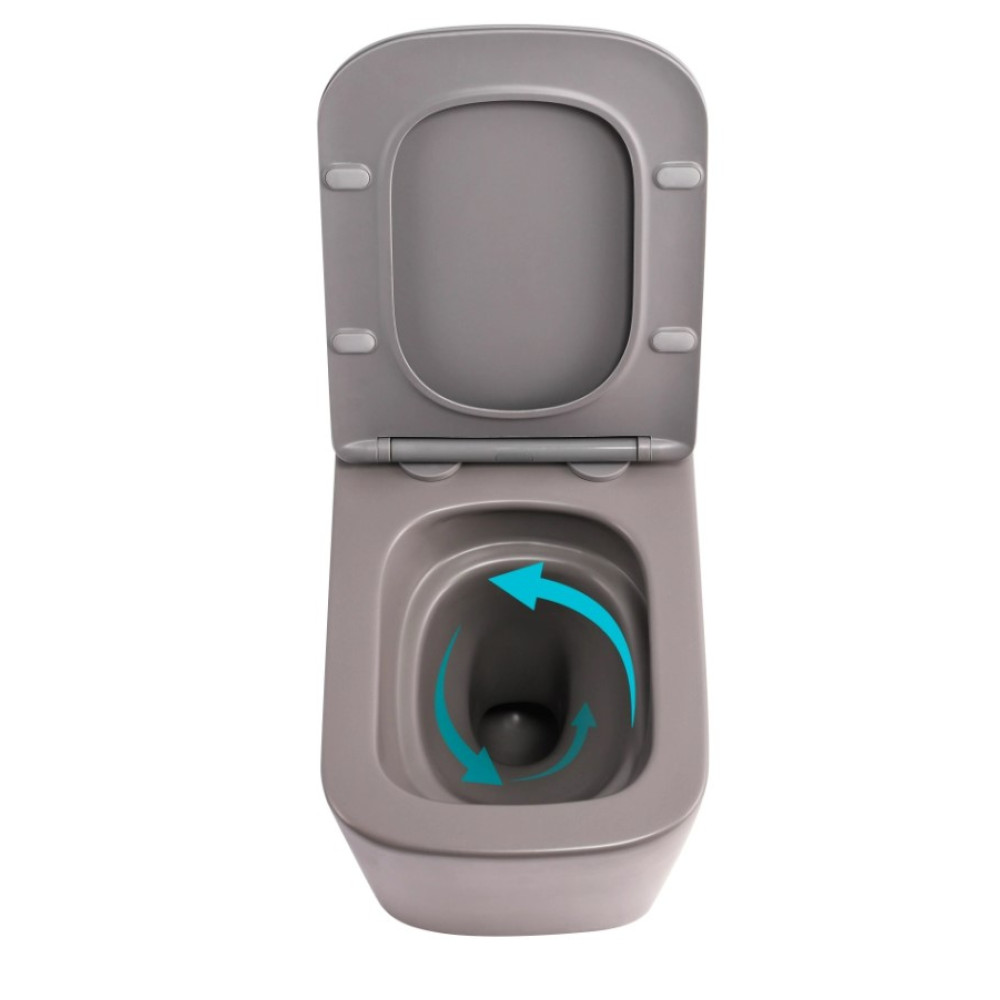 Унітаз підвісний Qtap Tern Ultra Quiet, з сидінням Slim Duroplast/ Soft-close/ Quick relase QT17332303ASSG