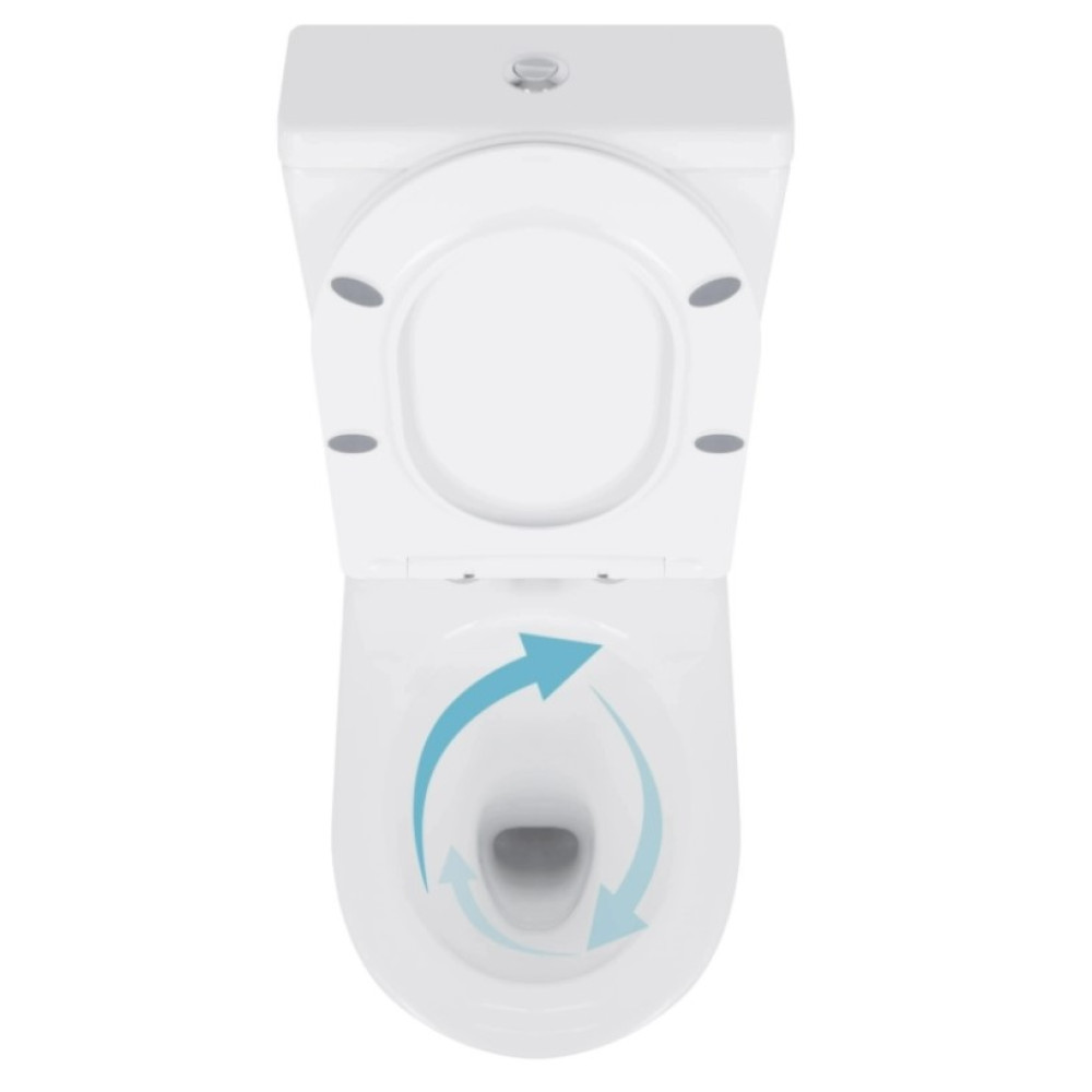 Унитаз напольный Qtap Swan Eco Ultra Quiet с сиденьями Slim Duroplast/ Soft-close/ Quick Release QTSWA27W48748