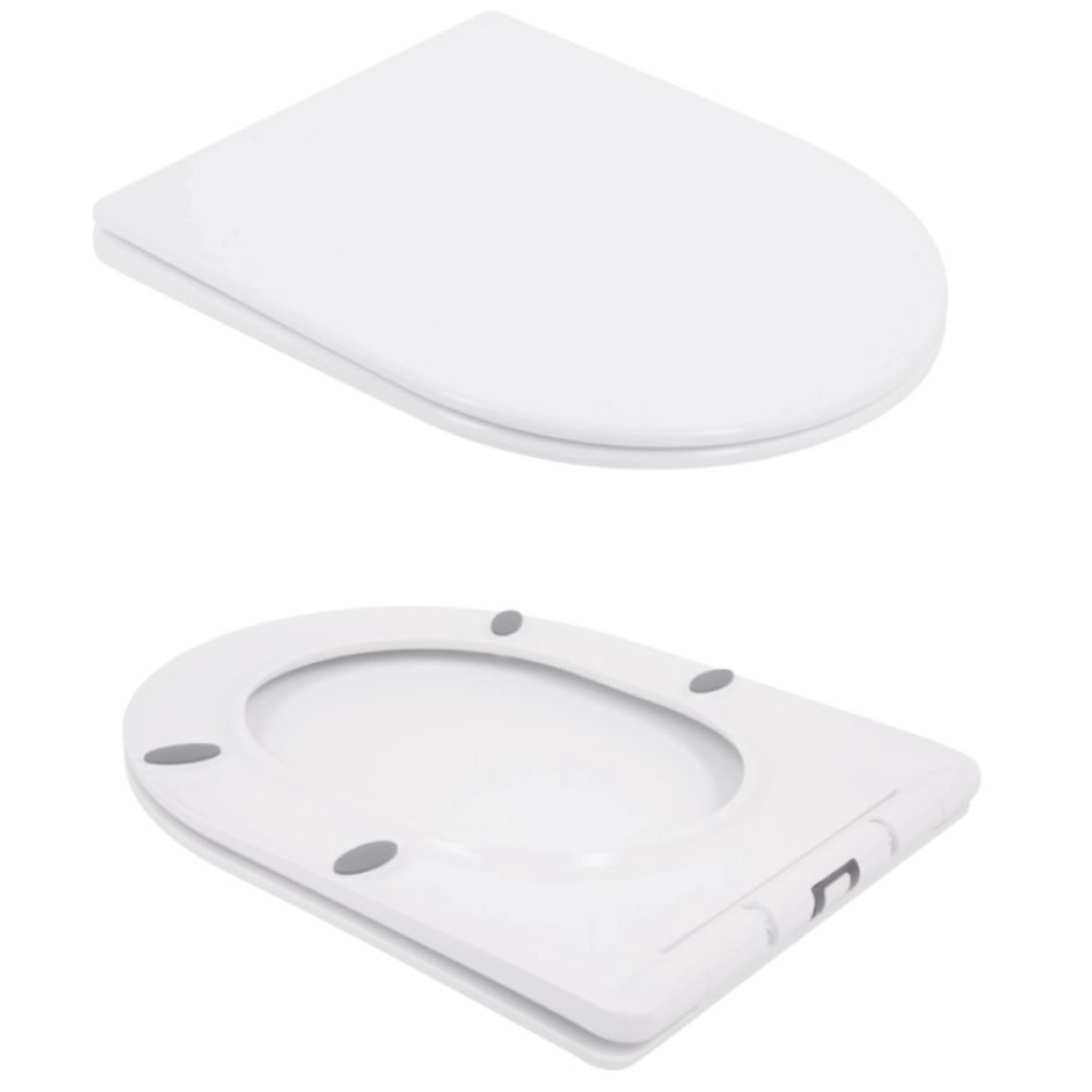 Унитаз напольный Qtap Swan Eco Ultra Quiet с сиденьями Slim Duroplast/ Soft-close/ Quick Release QTSWA27W48748