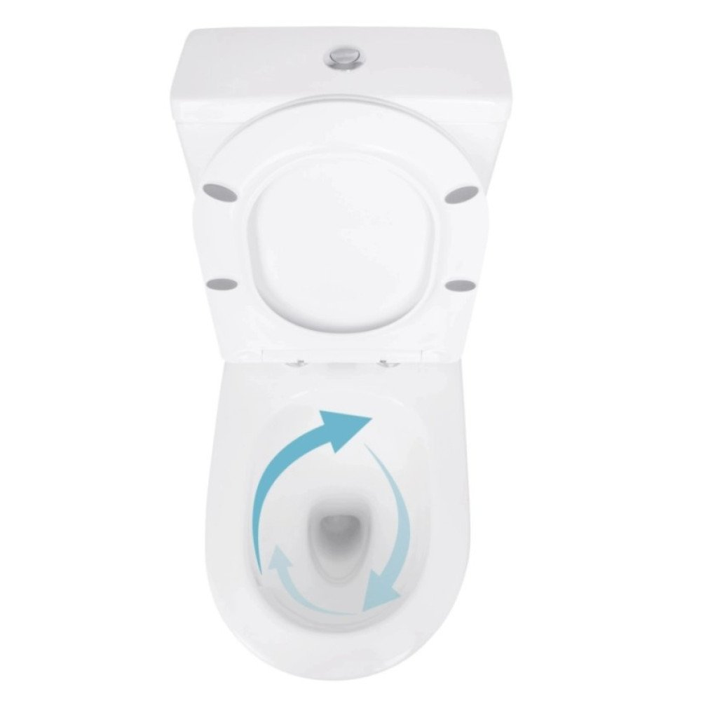 Напольный унитаз Qtap Jay Eco Ultra Quiet с сиденьем Slim Duroplast/ Soft-close/ Quick Release QTJAY27W48749