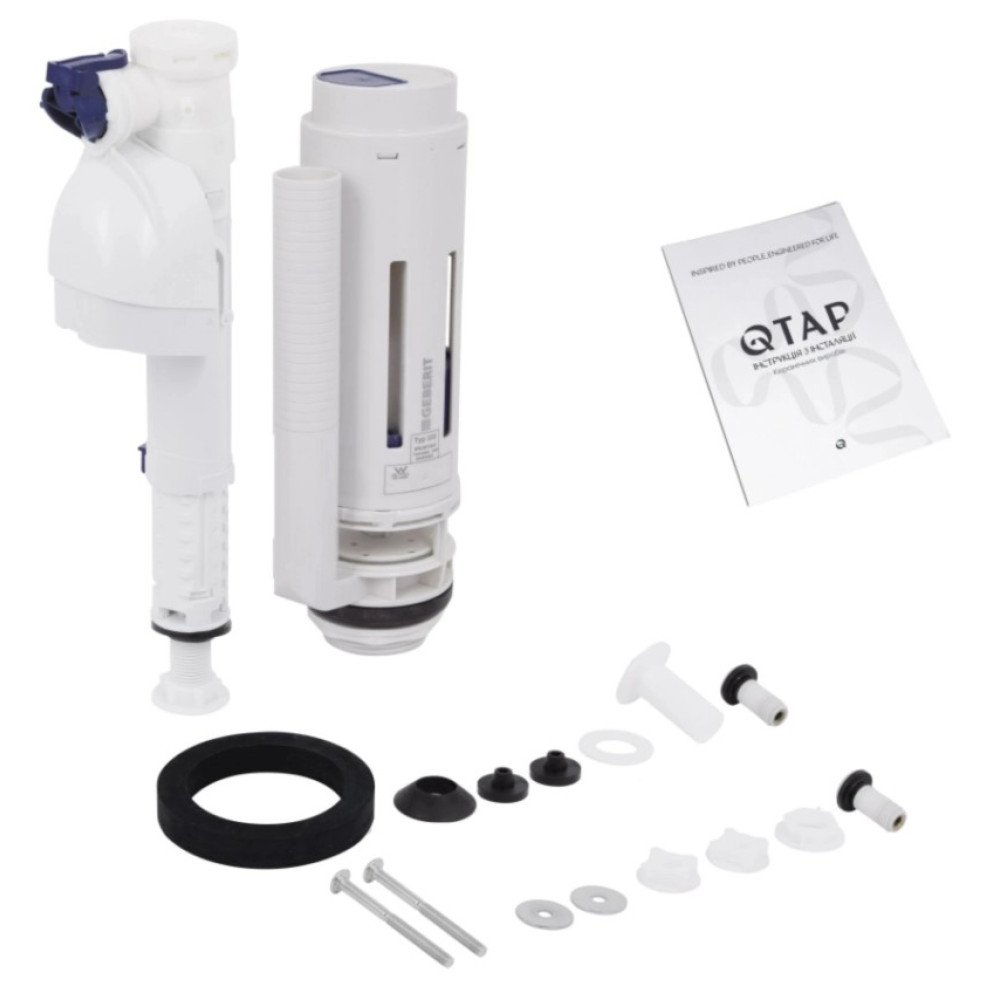 Напольный унитаз Qtap Jay Eco Ultra Quiet с сиденьем Slim Duroplast/ Soft-close/ Quick Release QTJAY27W48749