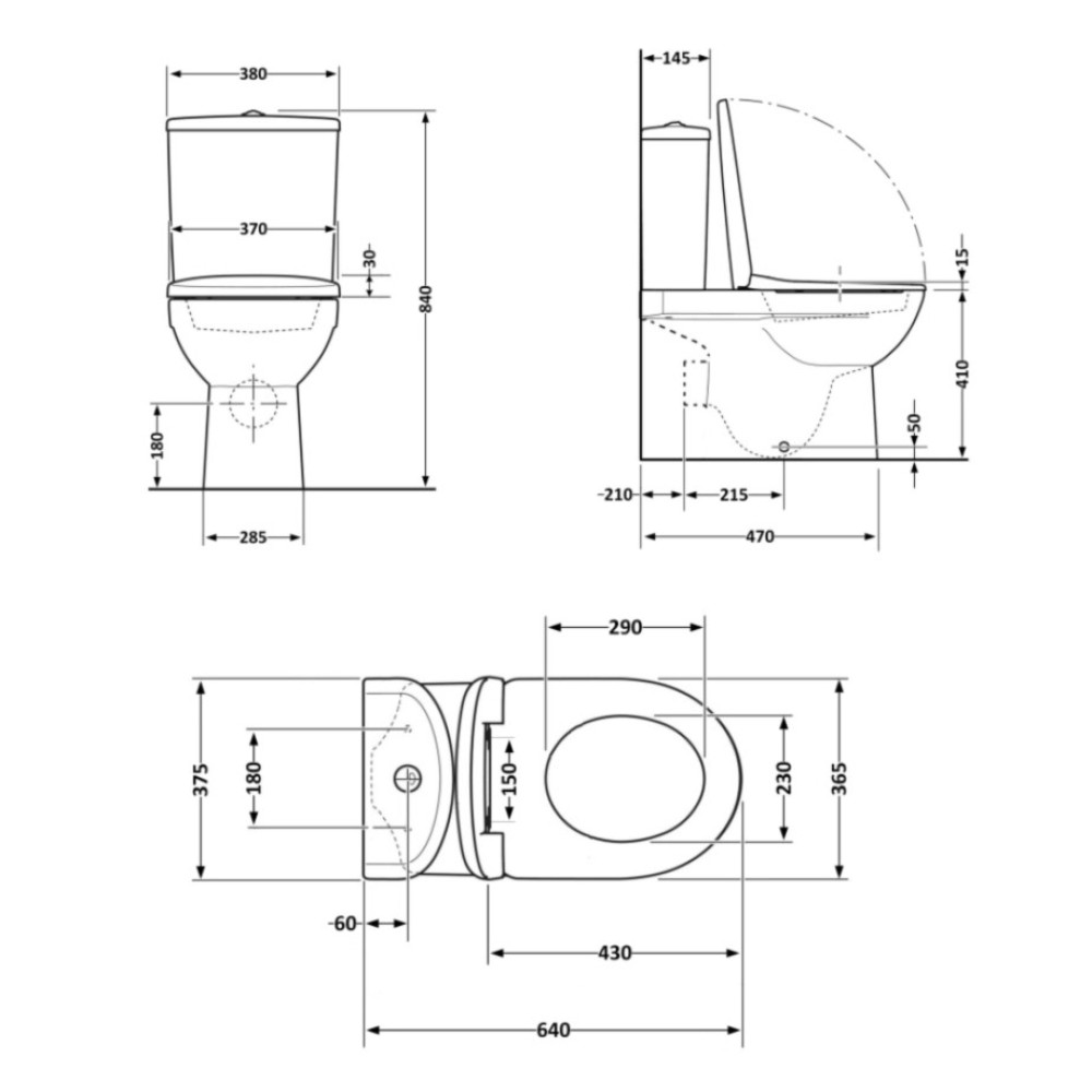 Напольный унитаз Qtap Jay Eco Ultra Quiet с сиденьем Slim Duroplast/ Soft-close/ Quick Release QTJAY27W48749