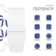 Напольный унитаз Qtap Crow Eco Rimless с сиденьем Slim Duroplast/ Soft-close/ Quick Release QTCRO27W48750