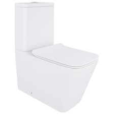 Напольный унитаз Qtap Crow Eco Rimless с сиденьем Slim Duroplast/ Soft-close/ Quick Release QTCRO27W48750