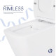 Напольный унитаз Qtap Crow Eco Rimless с сиденьем Slim Duroplast/ Soft-close/ Quick Release QTCRO27W48750