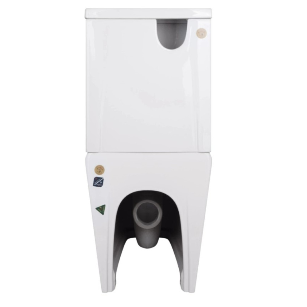 Напольный унитаз Qtap Crow Eco Rimless с сиденьем Slim Duroplast/ Soft-close/ Quick Release QTCRO27W48750