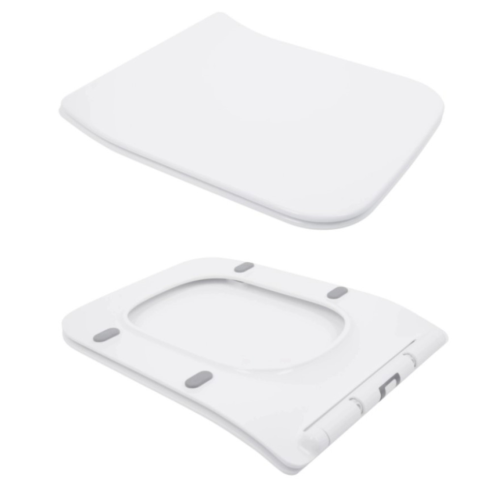Напольный унитаз Qtap Crow Eco Rimless с сиденьем Slim Duroplast/ Soft-close/ Quick Release QTCRO27W48750