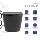 Унитаз подвесной Qtap Robin Ultra Quiet, Anthracite, с сиденьем Slim Duroplast / Soft-close / Quick Release QTROB26AN48995