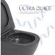 Унитаз подвесной Qtap Robin Ultra Quiet, Anthracite, с сиденьем Slim Duroplast / Soft-close / Quick Release QTROB26AN48995