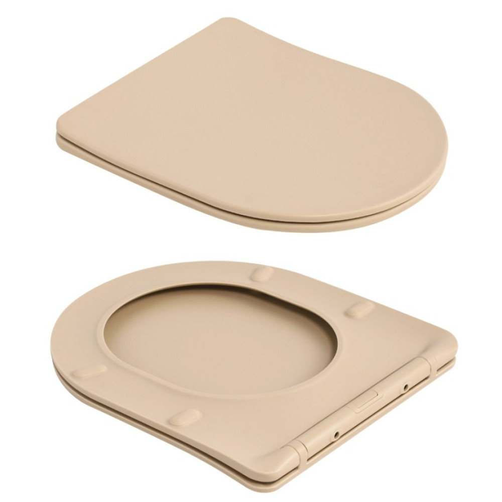Унитаз подвесной Qtap Robin Ultra Quiet, Beige, с сиденьем Slim Duroplast / Soft-close / Quick Release QTROB26SB48997