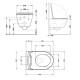 Унитаз подвесной Qtap Robin Ultra Quiet, Beige, с сиденьем Slim Duroplast / Soft-close / Quick Release QTROB26SB48997