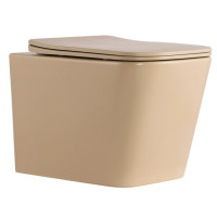 Унитаз подвесной Qtap Tern Ultra Quiet, Beige, с сиденьем Slim Duroplast / Soft-close / Quick Release QTTER26SB49001