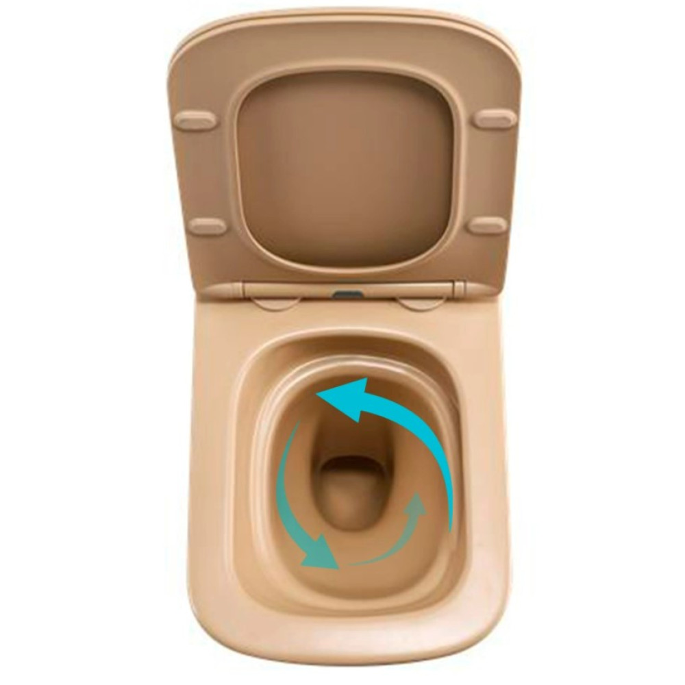 Унитаз подвесной Qtap Tern Ultra Quiet, Beige, с сиденьем Slim Duroplast / Soft-close / Quick Release QTTER26SB49001