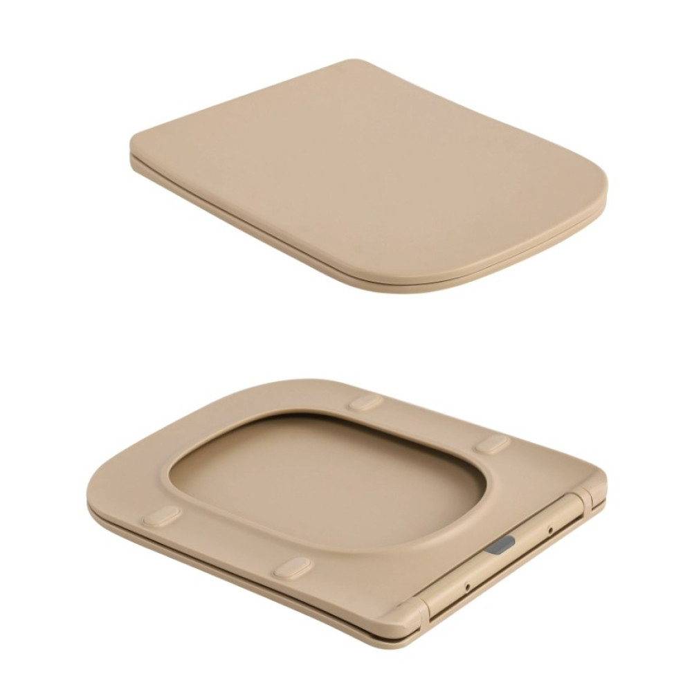 Унитаз подвесной Qtap Tern Ultra Quiet, Beige, с сиденьем Slim Duroplast / Soft-close / Quick Release QTTER26SB49001