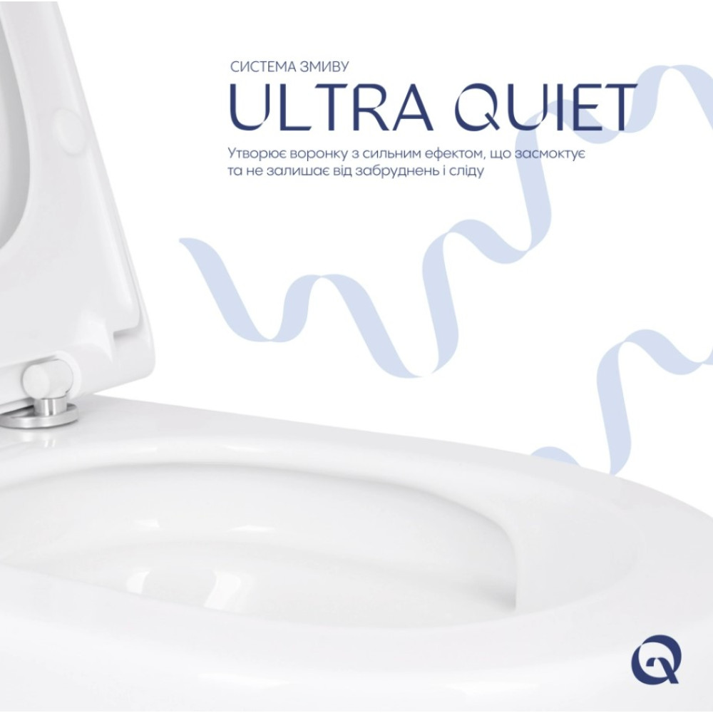 Унитаз подвесной Qtap Robin ML Ultra Quiet с сиденьем Slim Duroplast/ Soft-close/ MagLock QTROBML26W49621