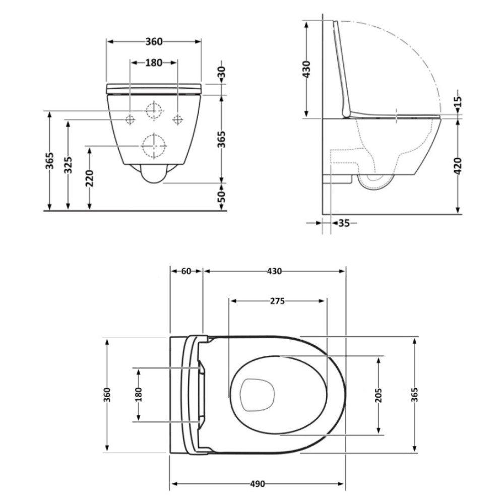 Унитаз подвесной Qtap Robin ML Ultra Quiet с сиденьем Slim Duroplast/ Soft-close/ MagLock QTROBML26W49621