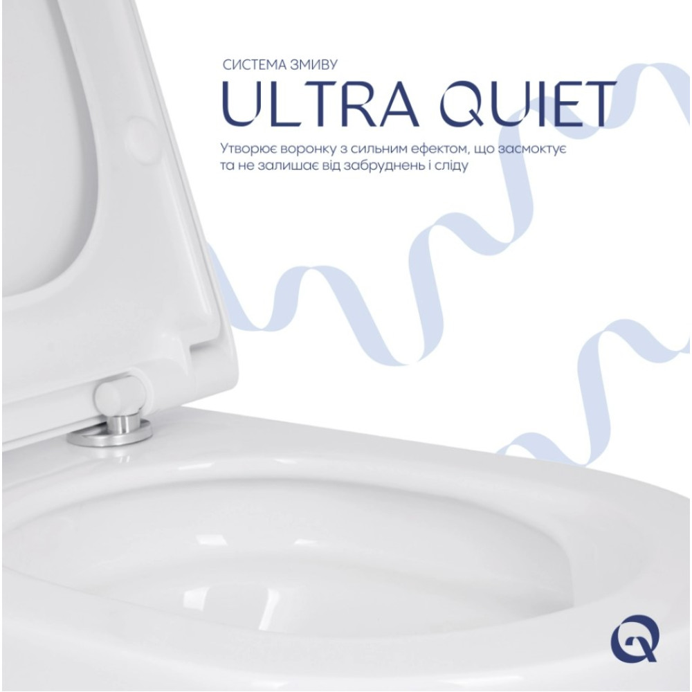 Унитаз подвесной Qtap Scorpio ML Ultra Quiet с сиденьем Slim Duroplast/ Soft-close/ MagLock QTSCOML26W49622
