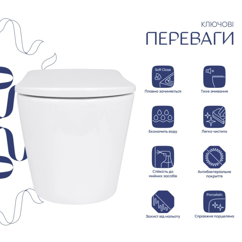 Унитаз подвесной Qtap Scorpio ML Ultra Quiet с сиденьем Slim Duroplast/ Soft-close/ MagLock QTSCOML26W49624