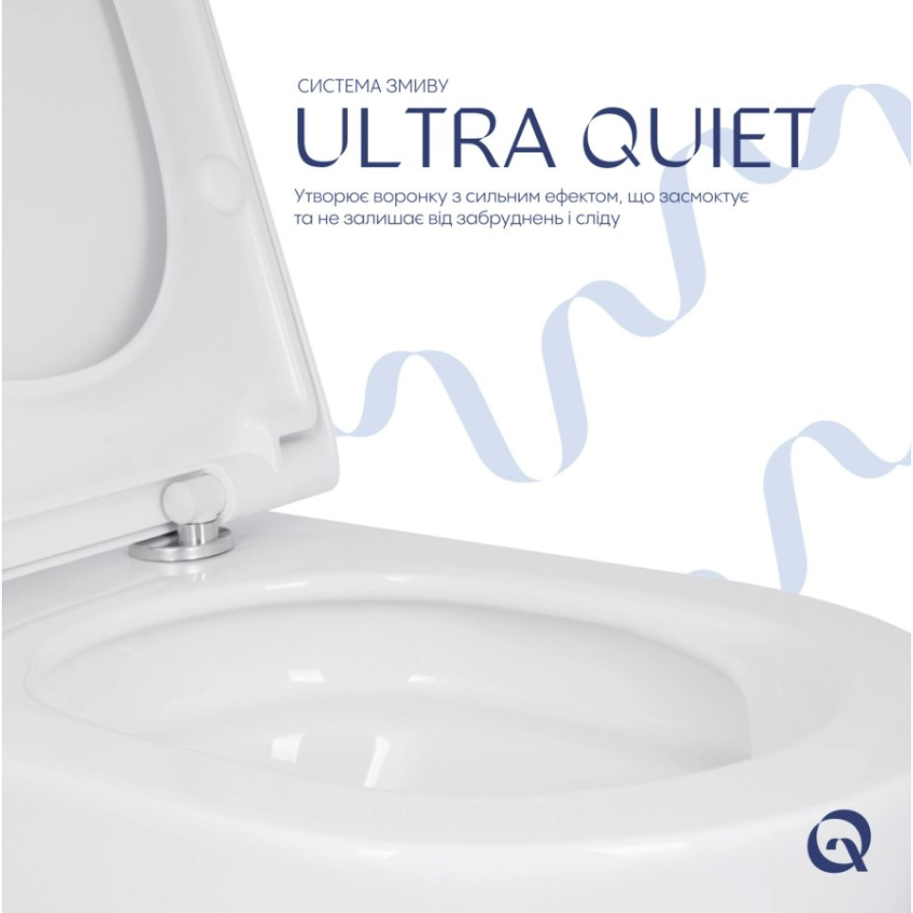 Унитаз подвесной Qtap Scorpio ML Ultra Quiet с сиденьем Slim Duroplast/ Soft-close/ MagLock QTSCOML26W49624