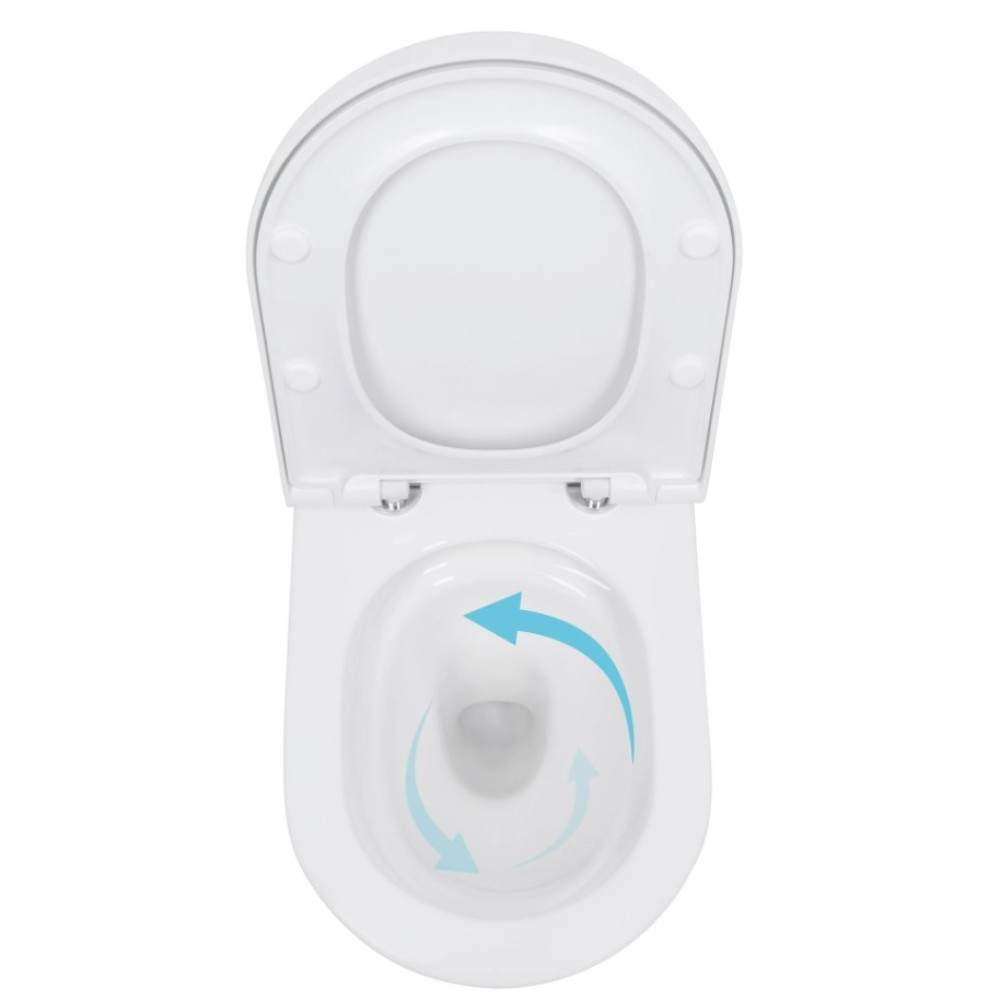Унитаз подвесной Qtap Scorpio ML Ultra Quiet с сиденьем Slim Duroplast/ Soft-close/ MagLock QTSCOML26W49624