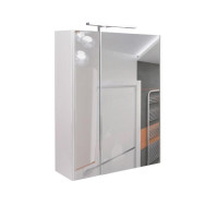 Дзеркальна шафа підвісний Qtap Albatross 600х700х145 White з LED-підсвіткою QT0177ZP600LW