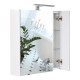 Дзеркальна шафа підвісна Qtap Albatross 700х725х460 White з LED-підсвіткою QT0177ZP700LW