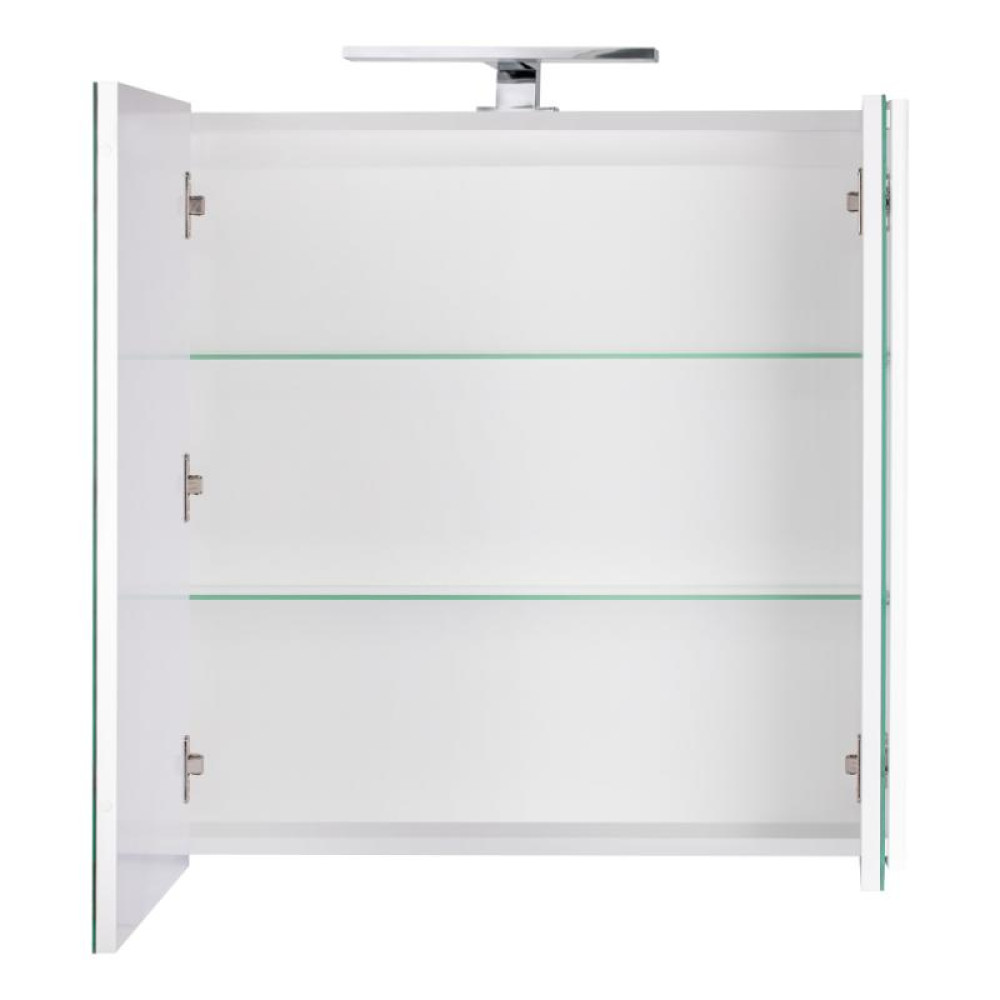 Дзеркальна шафа підвісна Qtap Albatross 700х725х460 White з LED-підсвіткою QT0177ZP700LW