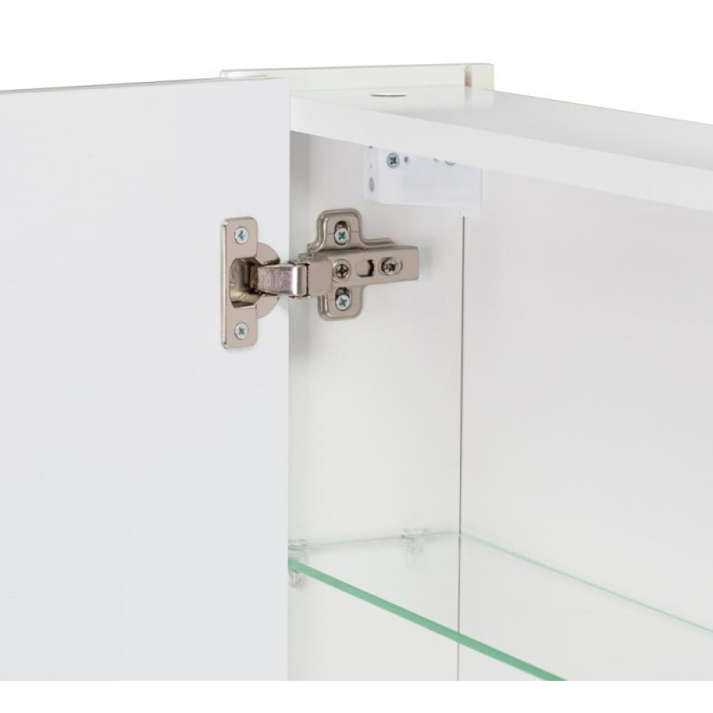 Дзеркальна шафа підвісна Qtap Albatross 700х725х460 White з LED-підсвіткою QT0177ZP700LW