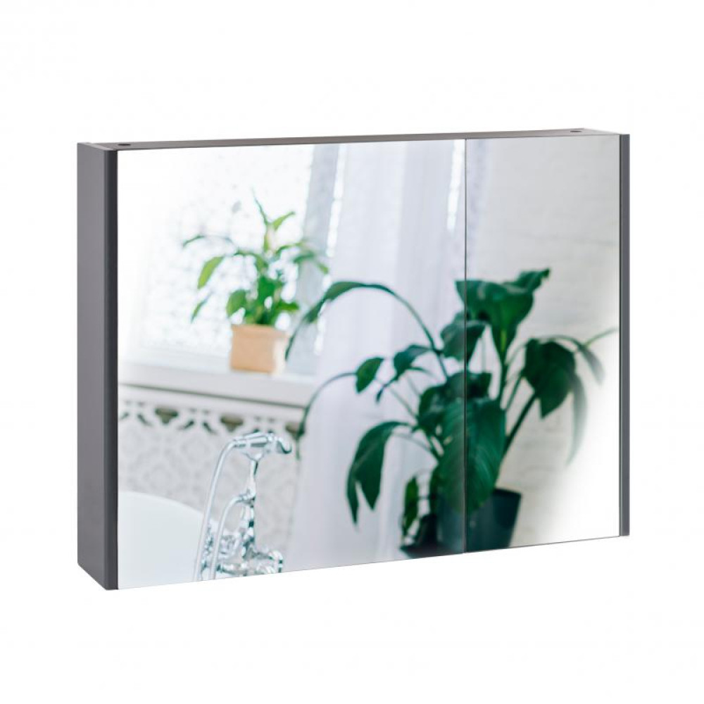 Дзеркальна шафа підвісна Qtap Scorpio  800х600х145 GRAPHITE QT1477ZP802G