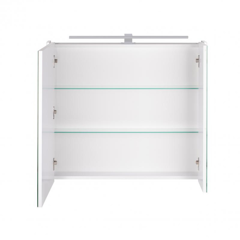 Дзеркальна шафа підвісна Qtap Albatross 800х700х145 White з LED-підсвіткою QT0177ZP800LW
