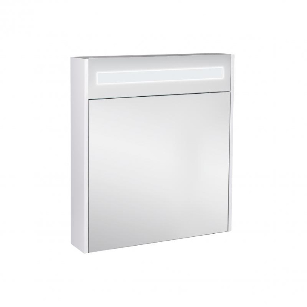 Дзеркальна шафа підвісна Qtap Robin 600х730х145 White з LED-підсвіткою QT1377ZP6001W