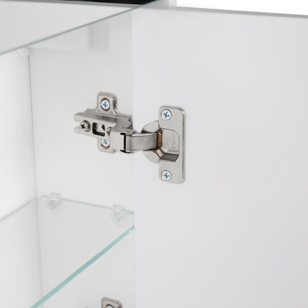 Дзеркальна шафа підвісна Qtap Robin 600х730х145 White з LED-підсвіткою QT1377ZP6001W